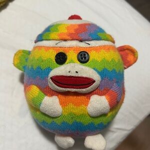 Ty rainbow sock monkey ball